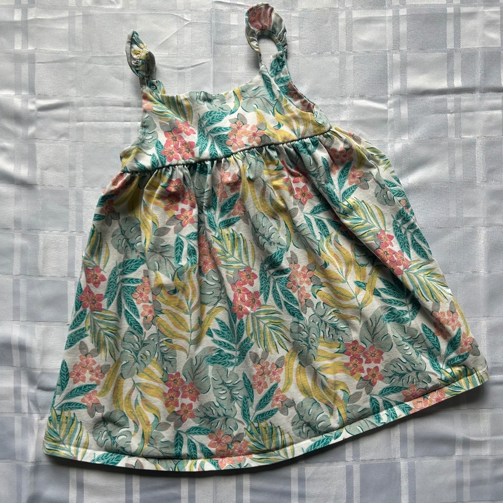 Tommy Bahama Floral Loose Fit Frill Strap Sun Dress